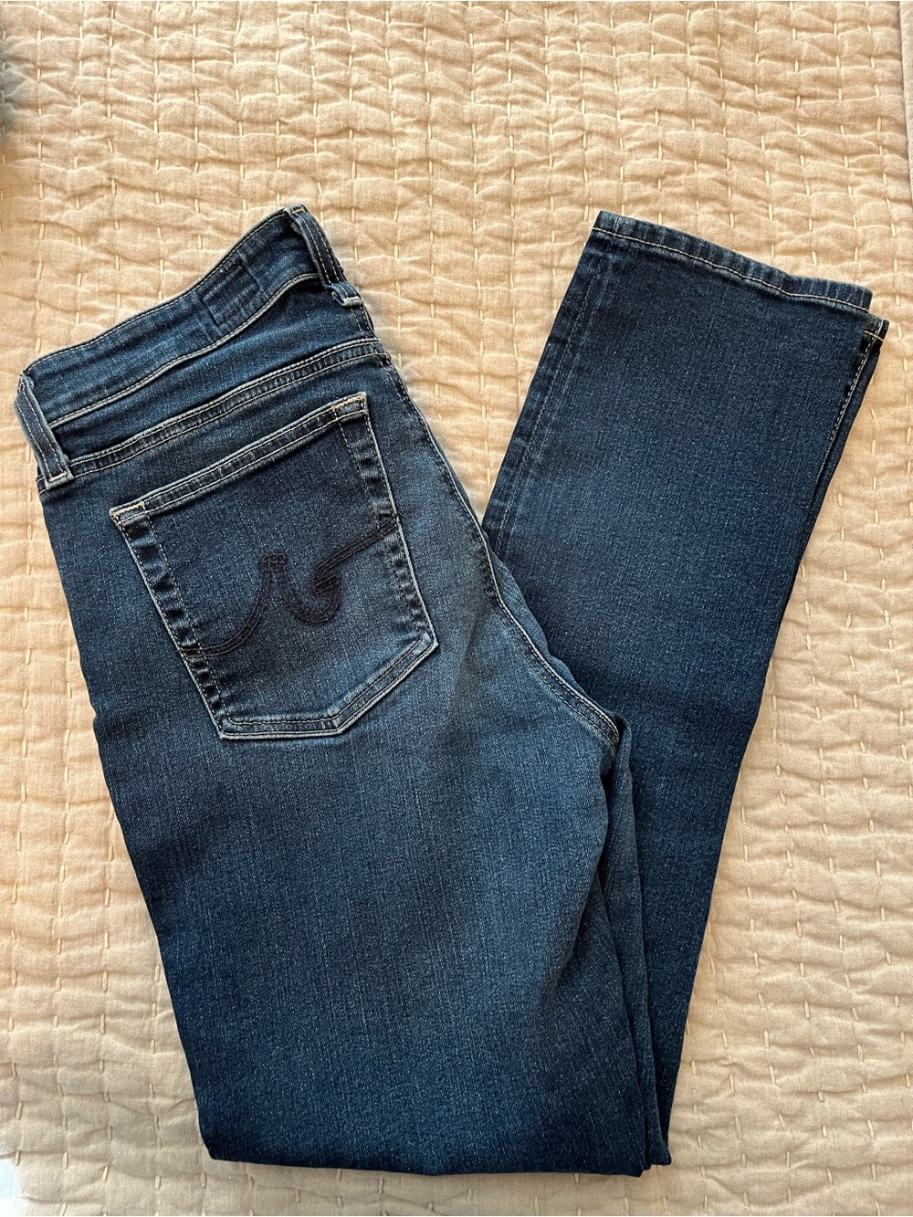 AG Women's high rise straight Jeans